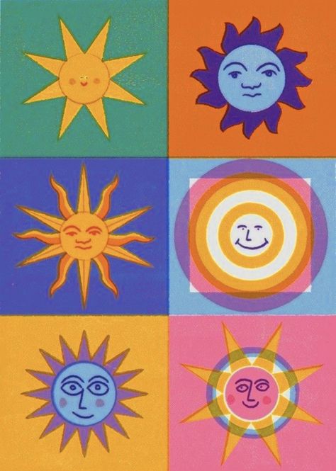 Sun And Moon, Different Colors, The Sun, Moon, Sun, Pattern