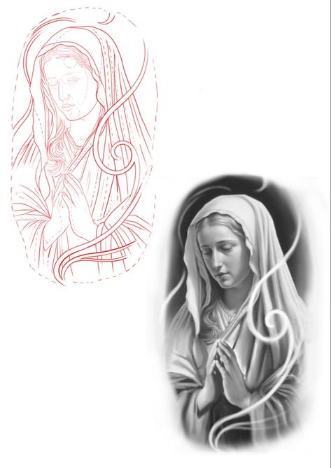 #holymother #madonna #madonnatattoo #tatuaggio #tattoo #religioustattoo #religioustattooideas #tattoo #tattooideas #tattooart #tattoosforwomen #tattoodesign #holymary #religioustattooideas Mother Maria Tattoo, Leg Sleeve Template Tattoo, Holy Mary Tattoo, Virgin Mary Tattoo Stencil, Mother Tattoo Ideas, Jesus Tattoo On Arm, Mary Tattoo Design, Madonna Tattoo, Religion Tattoo