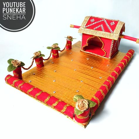 Lagan Patrika Decoration Idea, Ring Thali Decoration, Engagement Thali Decoration, Engagement Thali Decoration Ideas, Kansar Thali Decoration Ideas, Lagan Patrika Decoration, Lagan Lakhan Tray Decoration, Chhab Decoration Idea, Decoration Ideas Engagement