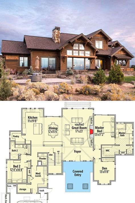 Sims 4 Lake House Floor Plan, Ranch House Floor Plans 2 Story, Western House Floor Plans, Mission Style Homes House Plans, Utah Home Floor Plans, Modern Floorplan 2 Story, Craftsman Home Floor Plans, 4 Bedroom Rustic House Plans, Lake House Floor Plans 2 Story