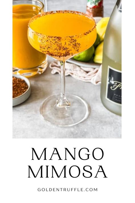 Mango Mimosa Mango Mimosa, Bartending 101, Simple Healthy Breakfast, Recipe Oatmeal, Fancy Brunch, Breakfast Cocktails, Easy Breakfast Brunch, Breakfast Bread Recipes, Boozy Brunch