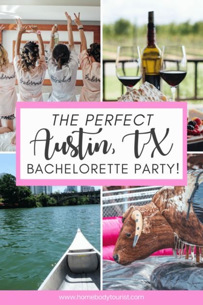 Images of different activities during an Austin, Texas Bachelorette Party for a pin for pinterest. Austin Bachelorette Party Itinerary, Bachelorette Party Austin Texas, Austin Texas Bachelorette Party Theme, Austin Tx Bachelorette Party, Austin Texas Bachelorette Party, Austin Texas Bachelorette, Texas Bachelorette Party, Austin Brunch, Texas Bachelorette