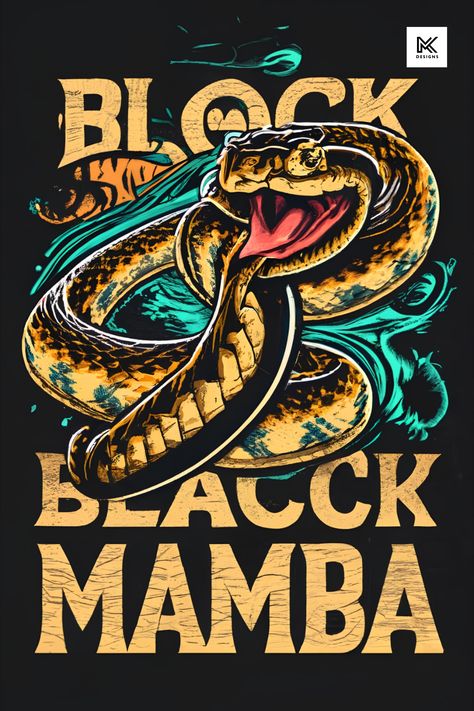 Mamba Snake Tshirt | Unisex T shirt, Good Looking T shirt for Men's & Women's Tshirtdesign T-Shirt Designed and Sold by Designs By MK Snake Shirt Design, Tshirt Motive, Snake Tshirt, Mamba Snake, Snake Shirt, Tshirt Design Inspiration, Anime Merchandise, Tshirt Design, School Ideas