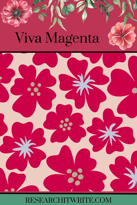 Viva Magenta | Floral Pattern Magenta Furniture, Magenta Home Decor, Magenta Walls, Visible Spectrum, Viva Magenta, Intense Colors, The Spirit, Home Accessories, Violet