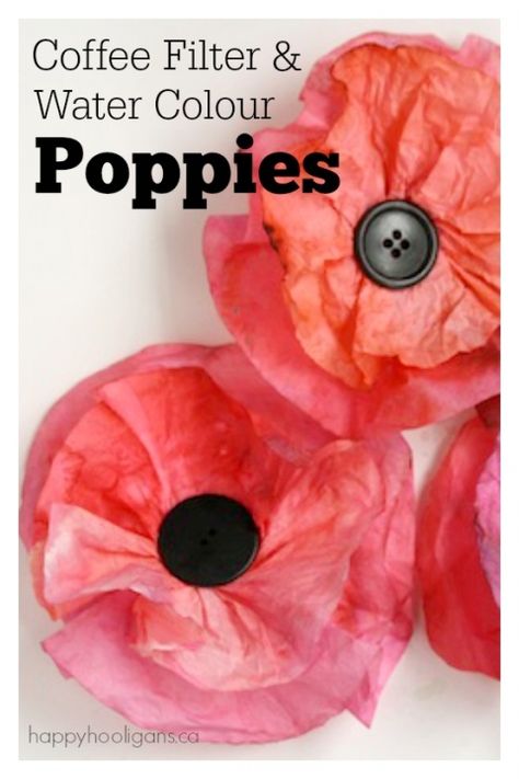 coffee filter and watercolour poppies Poppy Crafts For Kids, Paper Plate Poppy Craft, Poppy Crafts, Poppy Craft For Kids, Veterans Day Poppy, Coffee Filter Art, Remembrance Day Activities, Remembrance Day Art, Poppy Craft