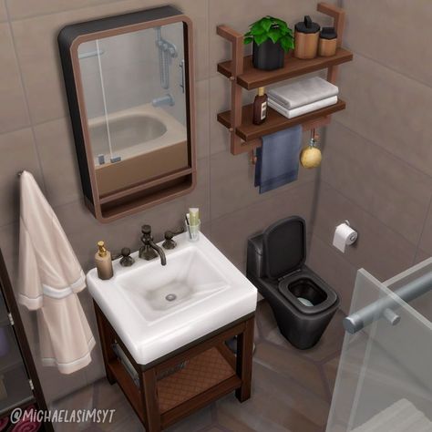 Dark Cozy Apartment ☕️ A spacious dark and cozy apartment for a family of 4 sims with a very comfy atmosphere! The apartment consists of a semi-open living area, a master bedroom, a bedroom for 2 kids/teens and a bathroom with a shower-tub combo! No CC and Maxis Match the sims 4 apartment || the sims 4 interior || the sims 4 apartment ideas || sims 4 san myshuno || sims 4 floor plans #thesims4 #simshouse #simsbuild #showusyourbuilds #sims4maxismatch #sims4housebuild #simshome #dreamhouse #sims Dark Cozy Apartment, Bedroom For 2 Kids, Cozy Apartment Interior, Sims 4 San Myshuno, Sims 4 Floor Plans, Sims 4 Floor, The Sims 4 Apartment, Sims 4 Apartment, Dark And Cozy