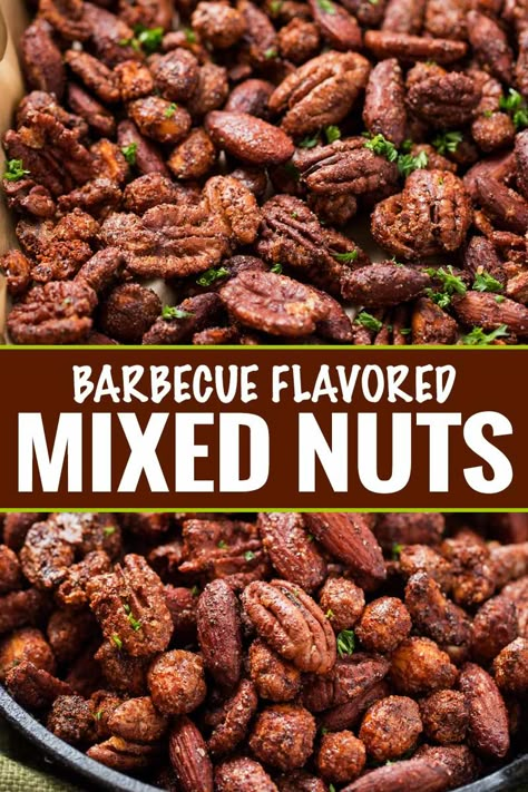 Flavored Nuts, Bbq Roast, The Chunky Chef, Chunky Chef, Simple Snacks, Bbq Spice, Healty Dinner, Nut Recipes, Roasted Nuts