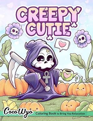 Amazon.com: Creepy Cutie: Coloring Book for Adults and Teens Featuring Goth Kawaii and Spooky Cute Creatures of All Kinds and Many More: 9798876603876: Wyo, Coco: Books Coco Wyo, Fantasy Fairies, Goth Kawaii, Spooky Food, Kawaii Goth, Spooky Cute, Coloring Book For Adults, Halloween Coloring Pages, Weird Creatures