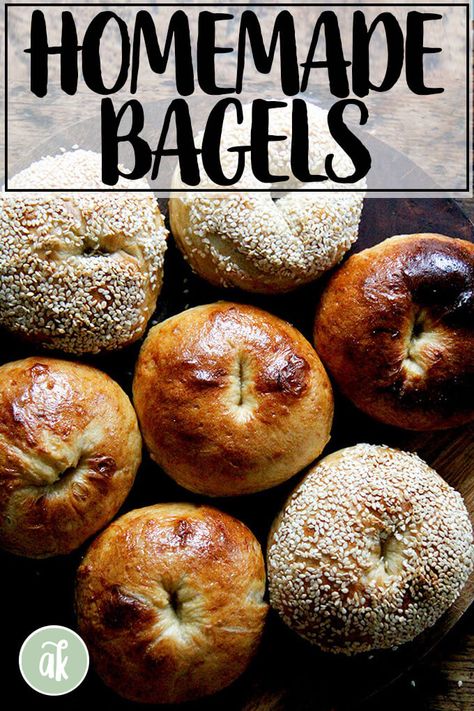 Bagels require kneading, shaping, boiling, and egg washing. But they can still be easy-ish. I find these to be just that, kind of fun to make, very tasty, and perfect for my ideal breakfast this time of year: bagel + cream cheese + tomato ... does it get any better? #bagel #diy #homemade #foodprocessor Bagels Homemade, Cream Cheese Tomato, Xmas Brunch, Apartment Meals, Ideal Breakfast, Bagels Recipe, Beautiful Bread, Best Bagels, Cheese Tomato