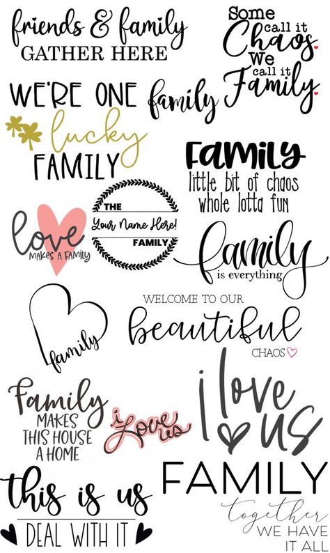 Cute Cursive Fonts Alphabet Handwriting Practice, Free Family Svg Files For Cricut, Free Svg Stickers, Cricut Projects Beginner Free Svg, Free Svg Files For Cricut Joy, Cricut Stickers Free Printable, Signs Made With Cricut, Cricut Projects Vinyl Free Printables, Family Svg Free