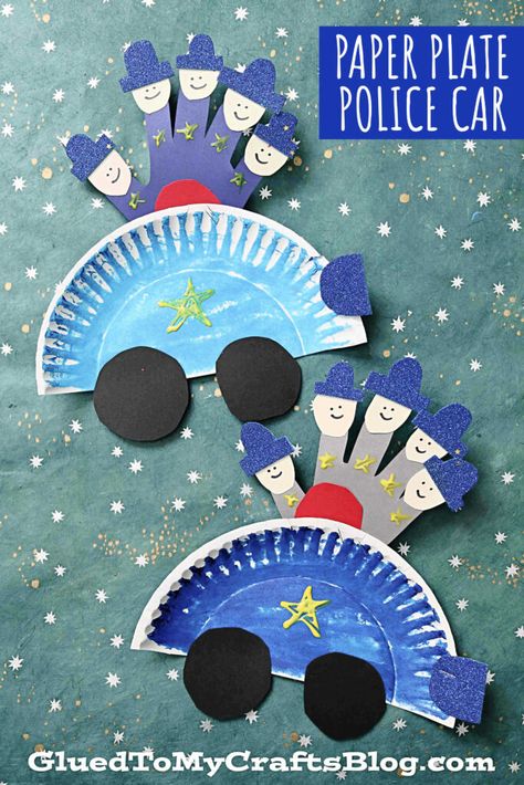 Policeman Craft, Police Car Craft, Ambulance Craft, Police Officer Crafts, Cars Craft, Community Helpers Art, Community Helpers Preschool Crafts, Police Crafts, Community Helpers Crafts