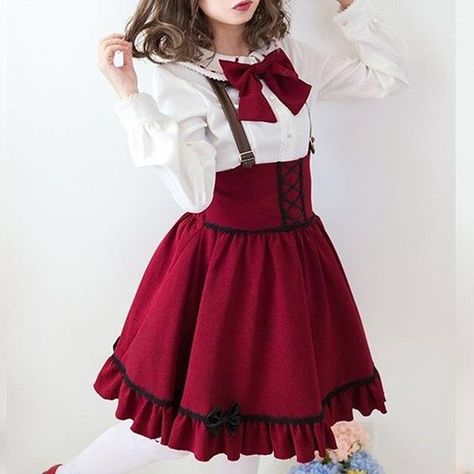 Baby Fashion Girl, Girl Fall Outfits, Anting Manik, Girls Fall Outfits, Kawaii Dress, Kawaii Clothes, Ribbon Tie, Harajuku Fashion, Lolita Dress