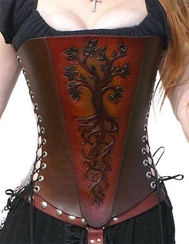 Pretty leather corset Corset Steampunk, Mode Steampunk, Style Steampunk, Leather Armor, Leather Corset, Fantasy Costumes, Dieselpunk, Steampunk Fashion, Fantasy Clothing