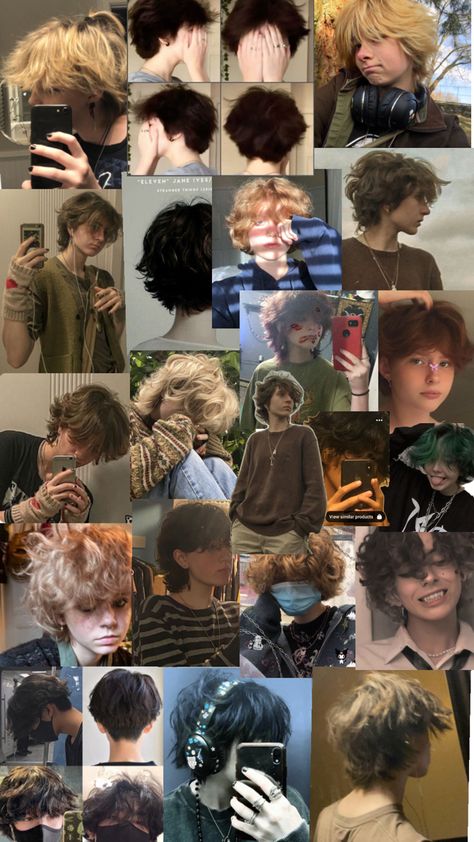 Ftm Haircuts, Short Grunge Hair, Hair Inspiration Short, Hair Stylies, Fluffy Hair, Dye My Hair, Cut My Hair, Mein Style, Short Hair Haircuts