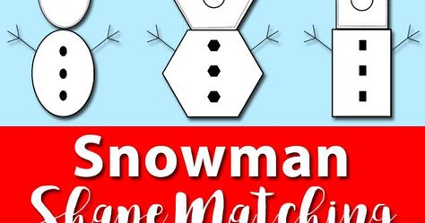 FREE Snowman shape matching activity perfect for toddlers and preschoolers to learn shapes with a Winter theme. Snowman Shape Matching, Learn Shapes, Toddler Curriculum, Shape Sort, Elementary Lesson Plans, Shape Games, Children's Activities, File Folder Games, 2d Shapes