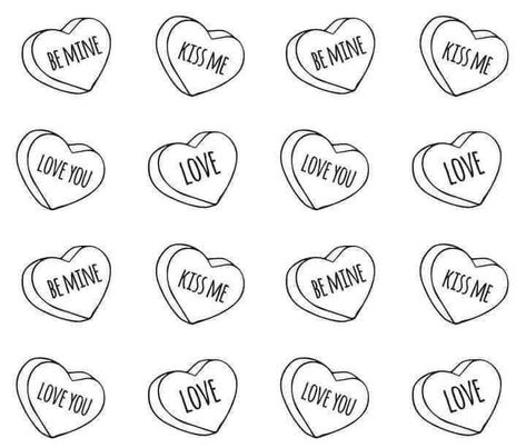 Tiny Valentines Day Tattoos, Sweetheart Candy Tattoo, Love Heart Sweet Tattoo, Candy Heart Tattoo, Valentine Tattoos, Valentines Flash, Candy Tattoo, Valentine Drawing, Bum Tattoo