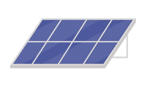 Solar panels semi flat color vector object. Alternative energy technology. Editable elements. Full sized items on white. Simple cartoon style illustration for web graphic design and animation Solar Panel Drawing, Solar Panel Illustration, Renewable Energy Resources, Solar Heater, Solar Panels Roof, Passive Solar Design, Advanced Workout, Passive Solar, Web Graphic Design