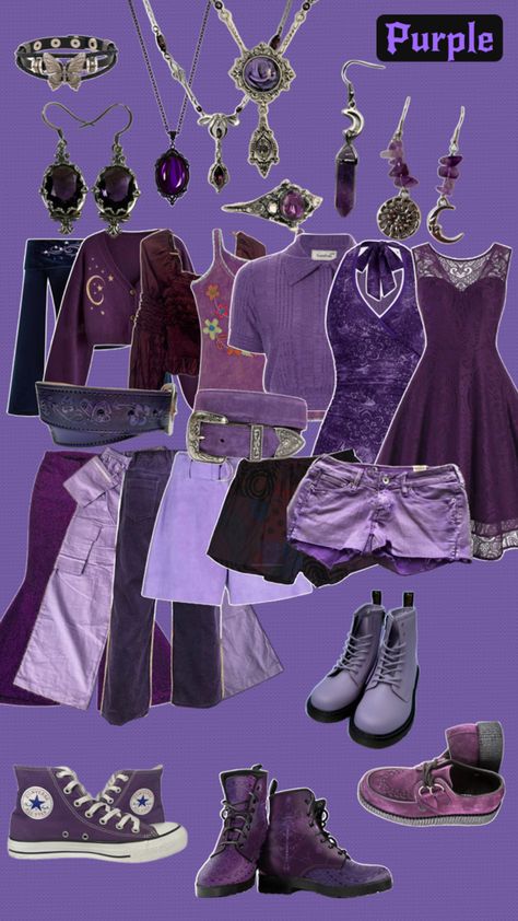 My purple fit aesthetic Apocalypse Fashion, Purple Goth, Fit Aesthetic, Purple Fits, Downtown Outfits, Fits Aesthetic, Funky Outfits, Witch Outfit, Aesthetic Fits