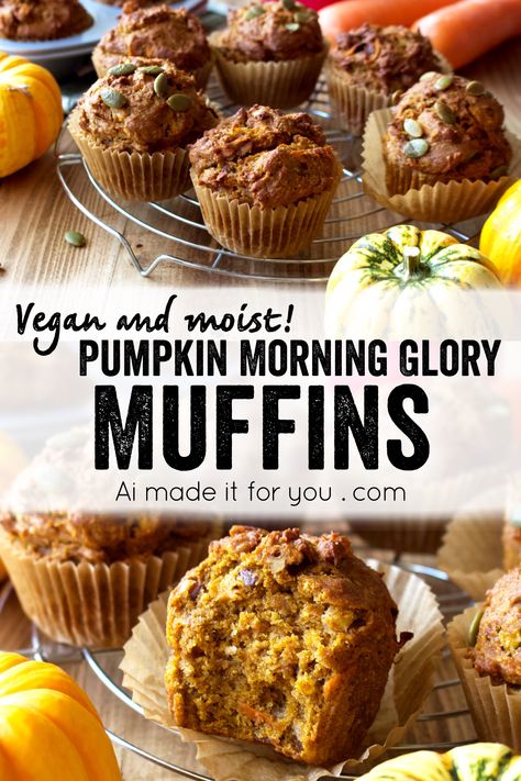 Vegan Morning Glory Muffins, Healthy Morning Glory Muffins, Morning Glory Muffins Healthy, Christmas Coconut, Canned Pumpkin Recipes, Glory Muffins, Morning Glory Muffins, Muffins Vegan, Apple Pumpkin