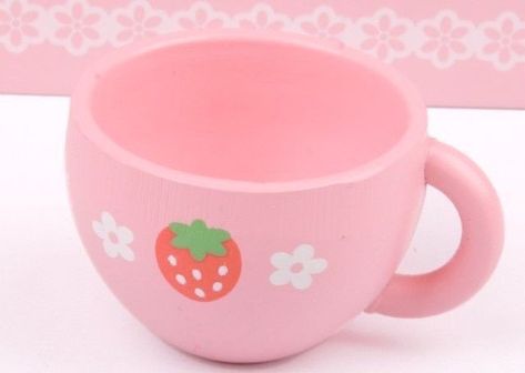 Strawberry Things, Empty Perfume Bottles, Strawberry Garden, Iron Deficiency, Pretty Mugs, Kawaii Core, Pastel Pink Aesthetic, Delicious Fruit, Hamsters