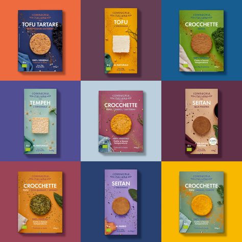 The Visual Identity For Compagnia Italiana Products Is Lively | Dieline Biscuits Packaging, Biscuit Packaging, Packaging World, Food Logo Design Inspiration, Box Packaging Design, Food Packaging Design, Packing Design, Seitan, Article Design