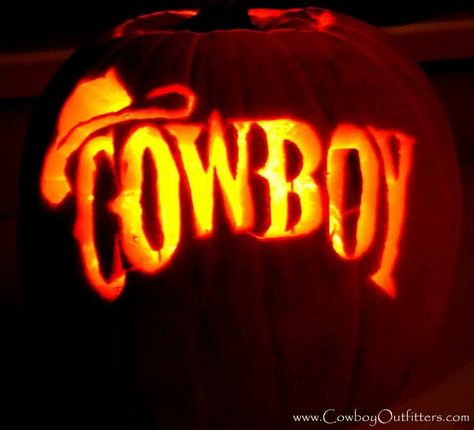 Cowboy luv Country Pumpkin Carving, Cowboy Pumpkin, Pumkin Ideas, Pumpkin Cravings, Halloween Pumpkin Crafts, Cute Pumpkin Carving, Pumkin Carving, Halloween Pumpkin Carving Stencils, Carving Stencils