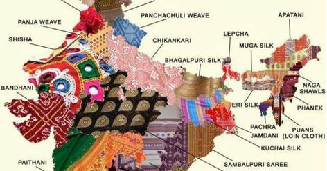 Welcome To DafyWorld  Pls say something..  India Map Fabric Map, Embroidery Map, State Embroidery, Pakistan Map, Map Of India, Dance Of India, India Textiles, Sambalpuri Saree, Color Knowledge