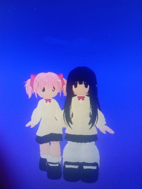 Me and my friend Madoka Magica Roblox Avatar, Madoka Roblox Avatar, Madoka Magica Gacha Club, Madoka Magica Homura And Madoka, Madoka And Homura Gif, Sanrio X Madoka Magica, Madoka And Homura, Goddess Madoka And Demon Homura, Me And My Friend