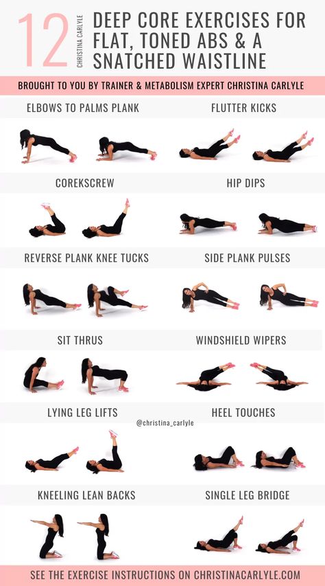 Deep Core Exercises, Transversus Abdominis, Membakar Lemak Perut, Deep Core, Core Exercise, Ab Exercises, Workout Without Gym, Toned Abs, Core Exercises