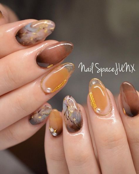 Thanksgiving Makeup Look, Korea Nail Art, Korea Nail, Thanksgiving Makeup, Vintage Nails, Shellac Nails, Nail Swag, Nail Polish Designs, Nail Manicure