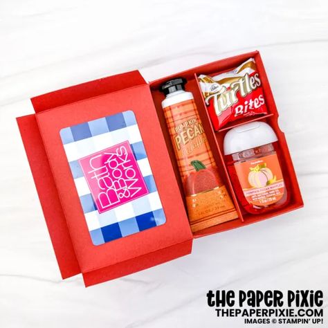 Essentials Kit in a Box - The Paper Pixie The Paper Pixie, Paper Pixie, Christmas Treats Holders, Retreat Gifts, Hand Sanitizers, Craft Show Ideas, Fancy Fold Cards, Treat Boxes, Appreciation Gifts