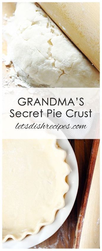 GRANDMA’S SECRET PIE CRUST — A few secret ingredients come together in this perfect pie crust recipe. So tender and flaky, you’ll never use another pie crust recipe again! #pie #piecrust #crust #dough #recipe #flaky Perfect Pie Crust Recipe, Flaky Pie Crust Recipe, Pie Crust Recipe Easy, Pie Dough Recipe, Homemade Pie Crust Recipe, Easy Pie Crust, Pie Crust Recipe, Perfect Pie Crust, Flaky Pie Crust