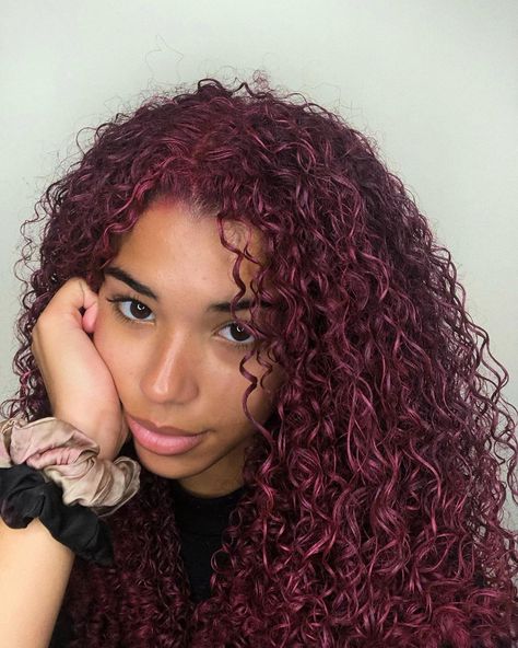 Burgundy Hair Wig, Curly Fringe Wig, Burgundy Curly Wig, Hair Wig Styles, Spoiled Daughter, Hair Pics, Dyed Curly Hair, Red Hair Inspo, Wine Hair