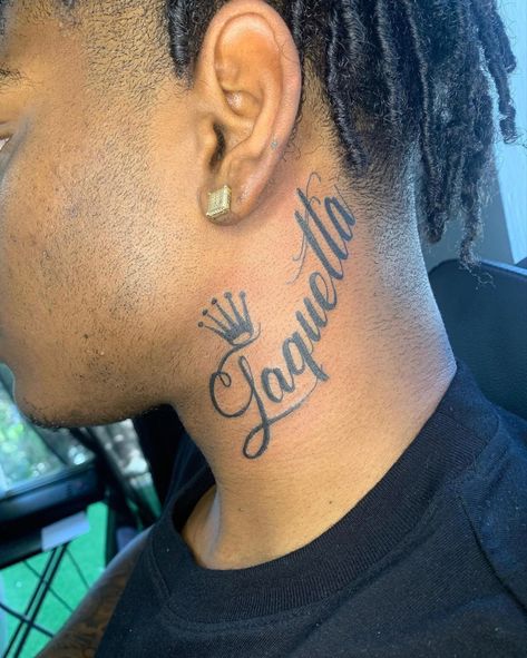 Name Neck Tattoo, Arm Tattoos For Guys Forearm, Hard Tattoos, Names Tattoos For Men, Tattoos With Kids Names, Cool Arm Tattoos, Neck Tattoo For Guys, Tattoos For Black Skin, Name Tattoo Designs