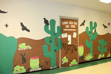 Desert Habitat for Immersion Habitat Classroom Transformation, Desert Decoration Ideas Vbs, Desert Theme Classroom Decorations, Classroom Desert Theme, Desert Theme Decorations, Desert Classroom Decor, Monumental Vbs 2022 Decorations, Rodeo Decorations Western Theme, Desert Vbs Decorations