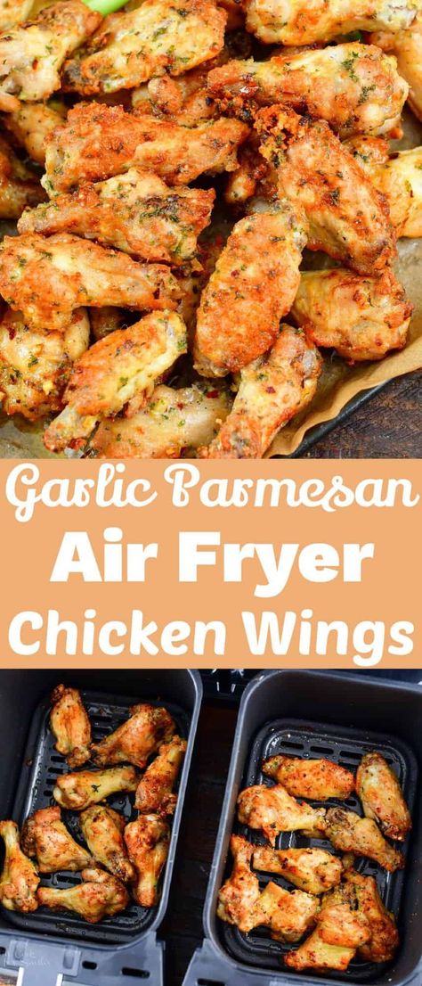 Parmesan Air Fryer Chicken, Chicken Wings In Air Fryer, Wings In Air Fryer, Air Fryer Recipes Chicken Wings, Chicken Wing Recipes Fried, Best Chicken Wing Recipe, Air Fry Chicken Wings, Hot Wing Recipe, Air Fryer Wings