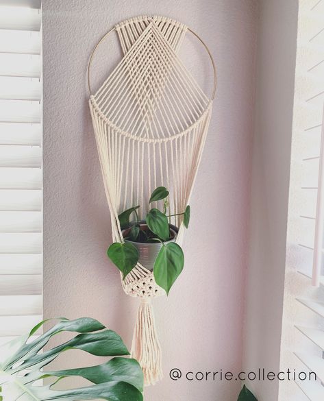 Macrame Wall Planter, Room For Plants, Planter Hanger, Macrame Ring, Bohemian Macrame, Macrame Rings, Driftwood Wall, Hanging Plant Holder, Wall Hanging Shelves