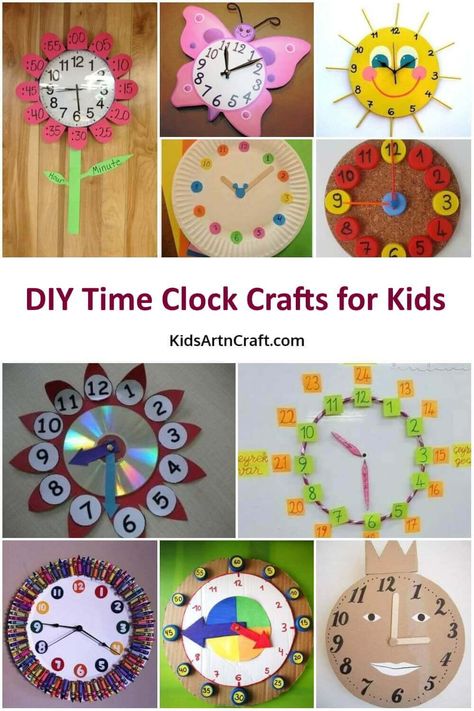 Clock Model For School Project, Clock Crafts For Kids, Clock Crafts, Math Clock, Clock Project, Simple Clock, Paper Clock, Clock Drawings, Diy Frühling