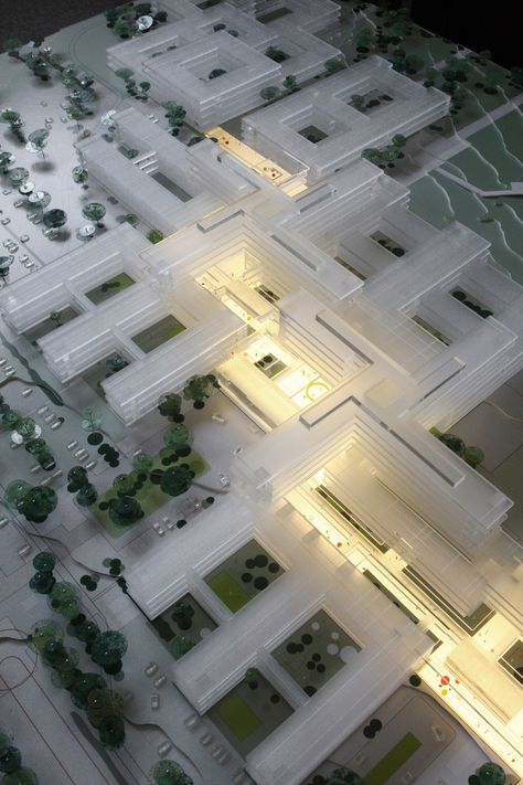 Hospital Architecture, Plans Architecture, Architectural Model, Arch Model, Hospital Design, Healthcare Design, Famous Architects, Social Housing, Aarhus