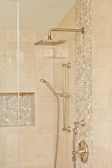 Beige Shower Tile Ideas, Beige Shower Tile, Kid Bathroom, Rent House, Beige Bathroom, Bathroom Remodel Shower, Florida House, Main Bathroom, Shower Remodel