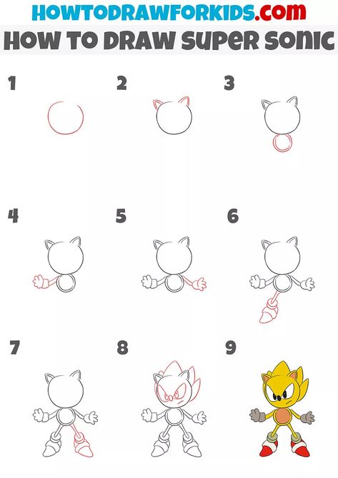 Super Sonic Drawing, Easy Sonic Drawing, How To Draw Sonic Characters, Sonic Drawings Easy, Sonic Drawing, Sketching Lessons, How To Draw Sonic, Easy Graffiti Drawings, Drawing Legs