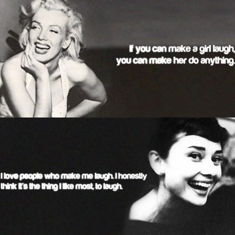 Audrey Hepburn laughing | audrey hepburn, laugh, quote, Marilyn Monroe Marilyn Monroe Audrey Hepburn, Marilyn Monroe And Audrey Hepburn, Make A Girl Laugh, Hepburn Quotes, Love Story Quotes, Robert Kardashian Jr, Grace Quotes, Audrey Hepburn Quotes, Robert Kardashian