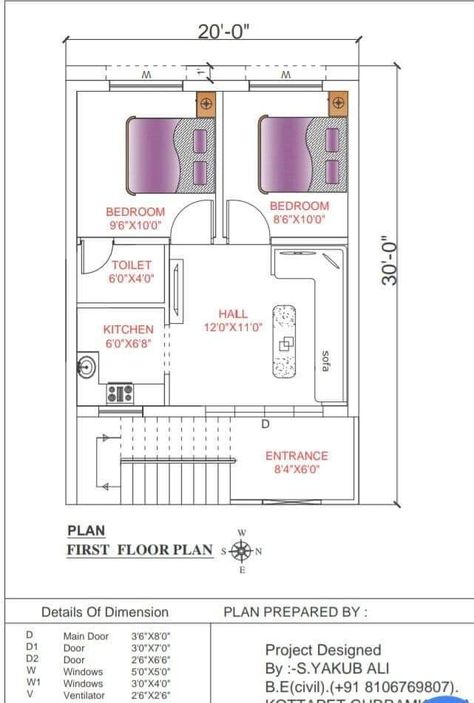 23×30 House Plan, 20×30 House Plan, Small House Design Floor Plan, Smart House Plans, Mini House Plans, 30x50 House Plans, 20x30 House Plans, Small House Blueprints, 20x40 House Plans