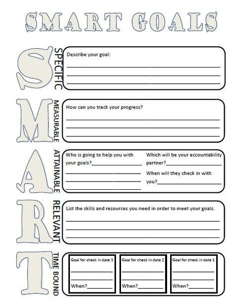 Goal Worksheet, Smart Goals Worksheet, Studie Hacks, Smart Goals Template, Goals Worksheet, Goals Template, Goal Setting Worksheet, Leader In Me, Activities Worksheet