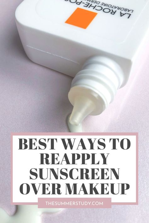 Sunscreen And Makeup, Sunscreen Makeup Routine, Sunscreen With Makeup, Sunscreen Over Makeup, Reapply Sunscreen, Sun Allergy, Powder Sunscreen, Over Makeup, Spf Skincare