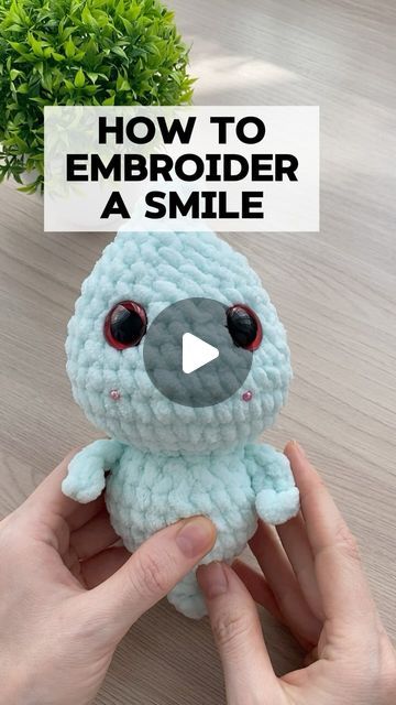 Amigurumi designer | Artist on Instagram: "How to embroider an even smile 😊 Tutorial for you. I hope the video will be useful 🥰If yes, please share it with your friends🫶

Pattern by me. Link my bio. 

#crochet #crochettip #crochetpattern #halloween" Amigurumi Faces, Smile Tutorial, Embroider Eyes, Crochet Plushies, Cute Amigurumi, Crochet Eyes, Artist On Instagram, Yes Please, Crochet Patterns