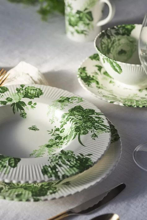 Shop All Kitchen & Dining | Anthropologie French Toile, Toile Fabric, Dinner Plate Sets, Dessert Plates, Plates Set, Cereal Bowls, Dessert Plate, Dinnerware Sets, Decoration Design