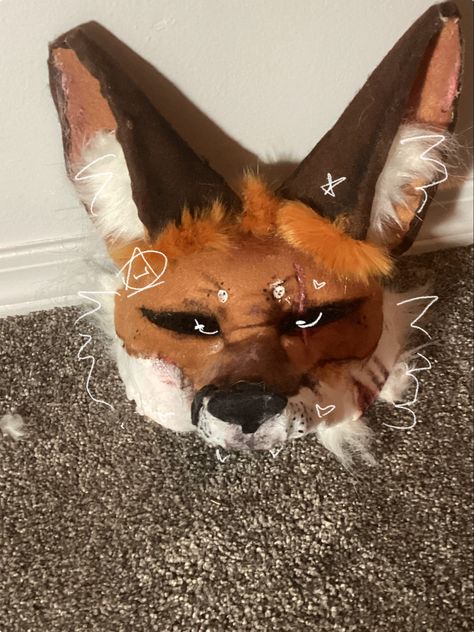 Felt Animal Masks Diy, Animal Masks Diy, Cat Mask Diy, Felt Animal Masks, Therian Mask, Wolf Mask, Animal Mask, Fox Mask, Dragon Puppet