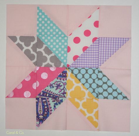 Flower Quilt Block, Modern Quilt Blocks, Basic Quilt, Quilt Block Patterns Free, Flower Quilts, Pinwheel Quilt, Star Quilt Blocks, Flower Quilt, Star Quilt Patterns