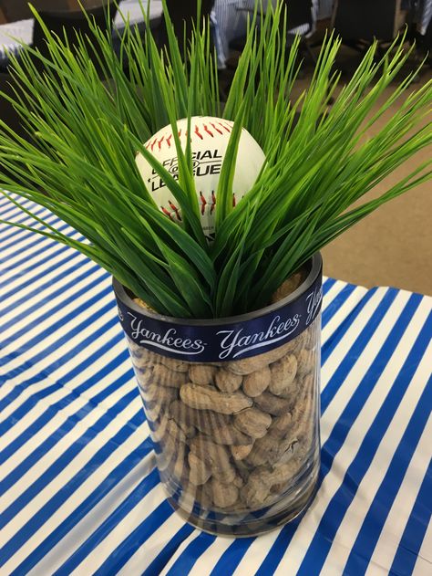 Baseball Party Table Centerpieces, Peanuts Centerpiece Table Decorations, Baseball Table Decorations Ideas, Baseball Memorial Ideas, Baseball Theme Centerpiece Ideas, Baseball Birthday Centerpiece Ideas, Baseball Party Centerpiece Ideas, Baseball Theme Table Decorations, Baseball Floral Arrangements